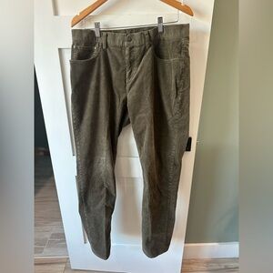 Brooks Brothers Corduroy Pants Army Green Size 35 X 32